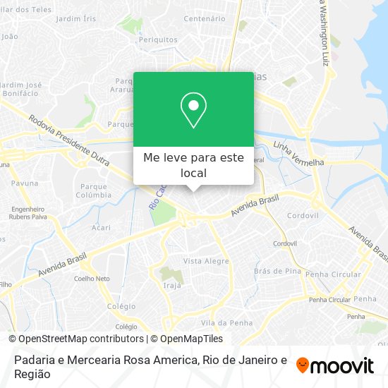 Padaria e Mercearia Rosa America mapa