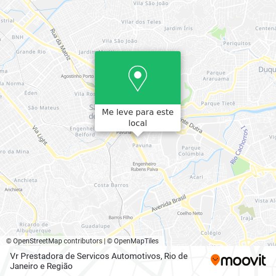 Vr Prestadora de Servicos Automotivos mapa