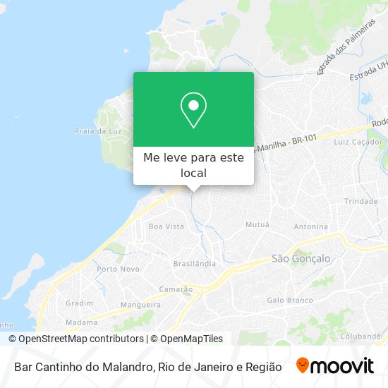 Bar Cantinho do Malandro mapa