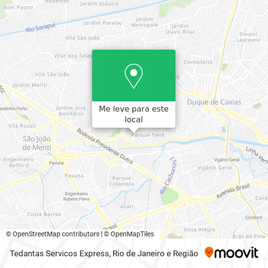 Tedantas Servicos Express mapa