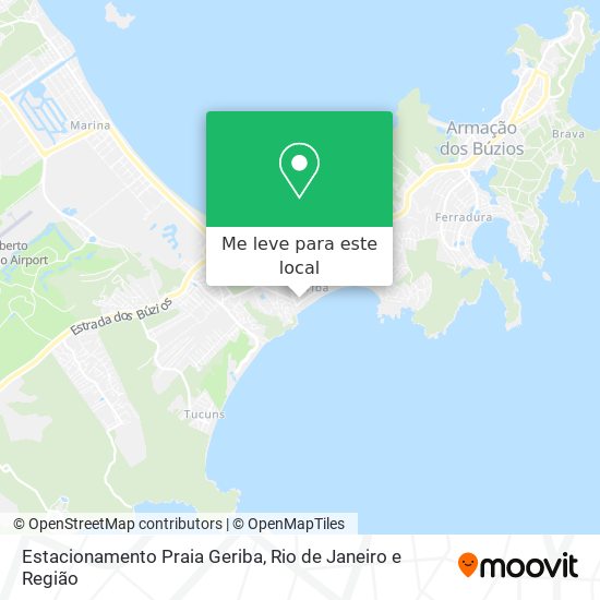 Estacionamento Praia Geriba mapa