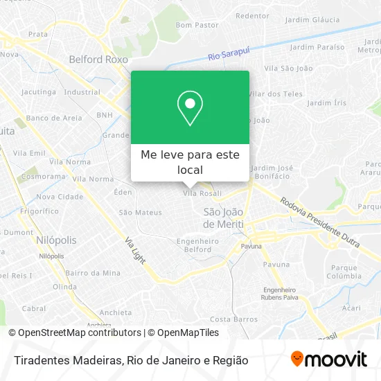 Tiradentes Madeiras mapa