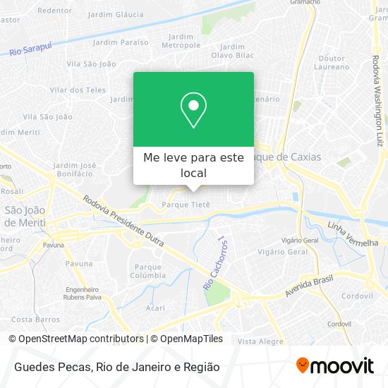 Guedes Pecas mapa