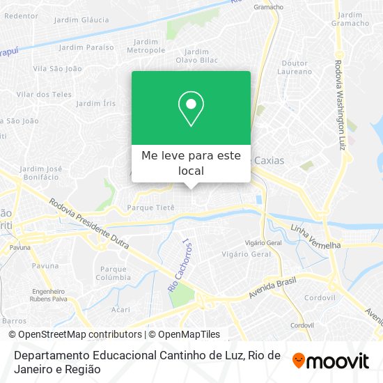 Departamento Educacional Cantinho de Luz mapa