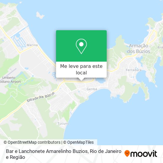 Bar e Lanchonete Amarelinho Buzios mapa