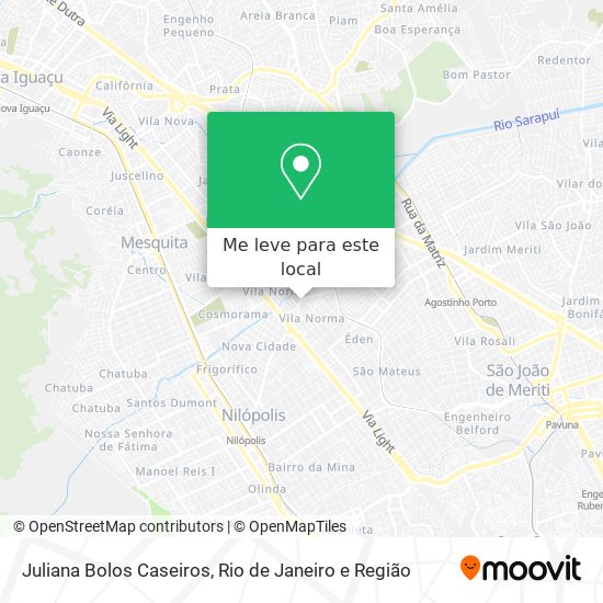 Juliana Bolos Caseiros mapa