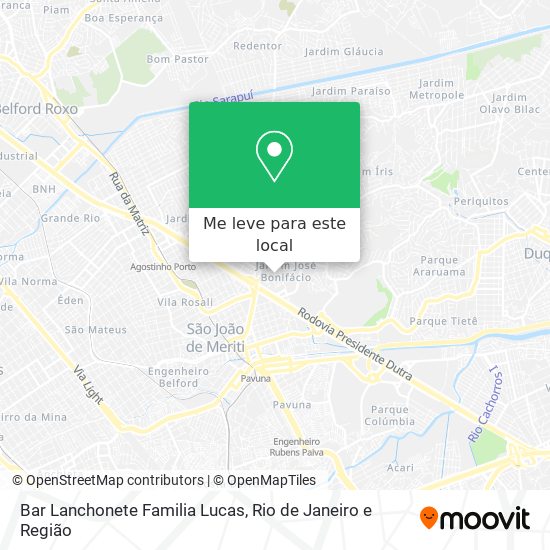 Bar Lanchonete Familia Lucas mapa