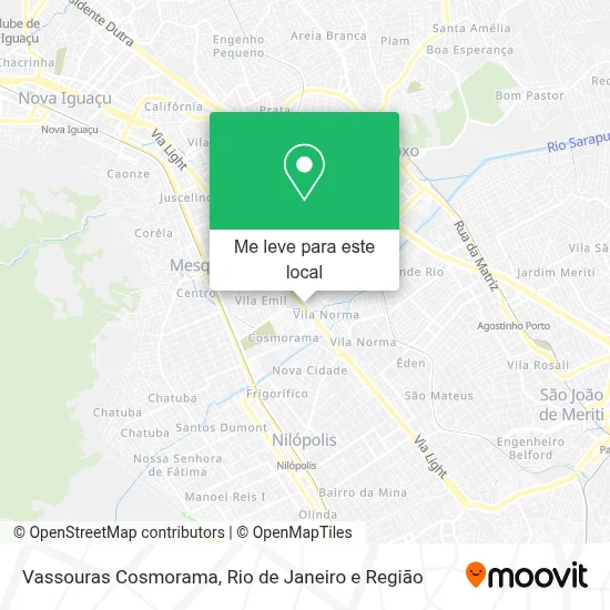 Vassouras Cosmorama mapa