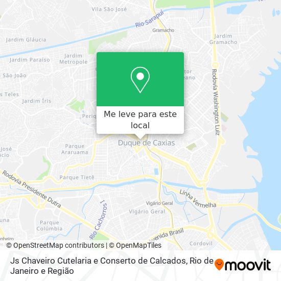 Js Chaveiro Cutelaria e Conserto de Calcados mapa