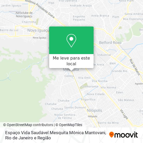 Espaço Vida Saudável Mesquita Mônica Mantovani mapa