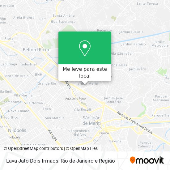 Lava Jato Dois Irmaos mapa