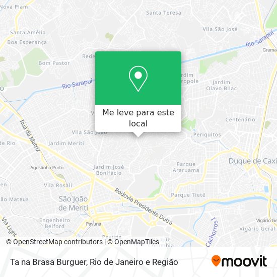 Ta na Brasa Burguer mapa