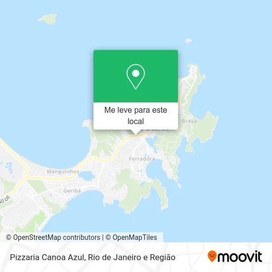 Pizzaria Canoa Azul mapa