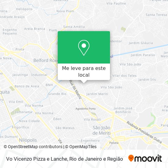 Vo Vicenzo Pizza e Lanche mapa