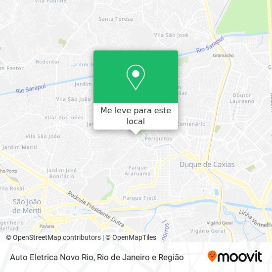 Auto Eletrica Novo Rio mapa