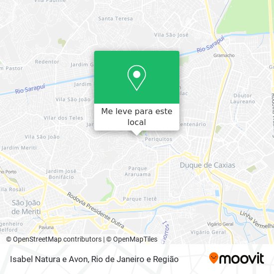 Isabel Natura e Avon mapa
