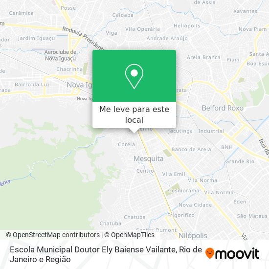 Escola Municipal Doutor Ely Baiense Vailante mapa