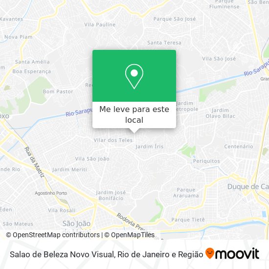 Salao de Beleza Novo Visual mapa