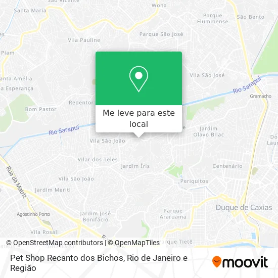 Pet Shop Recanto dos Bichos mapa