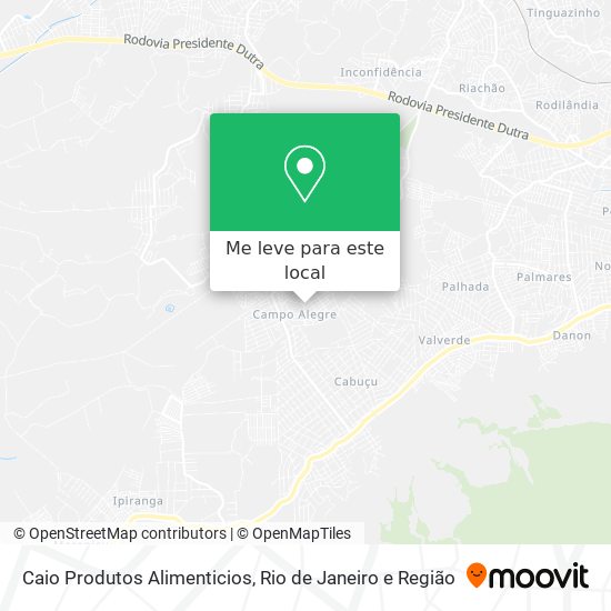 Caio Produtos Alimenticios mapa