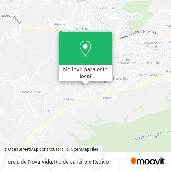 Igreja de Nova Vida mapa