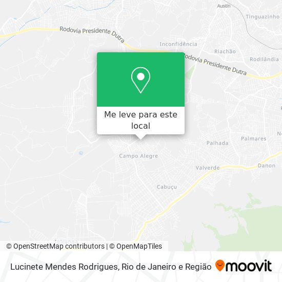 Lucinete Mendes Rodrigues mapa