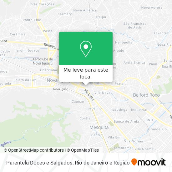 Parentela Doces e Salgados mapa