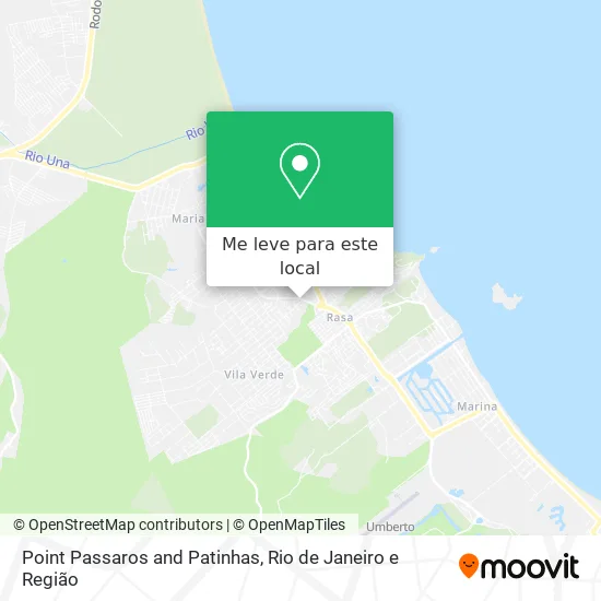 Point Passaros and Patinhas mapa