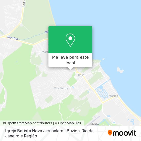 Igreja Batista Nova Jerusalem - Buzios mapa