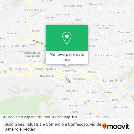 Julio Goes Industria e Comercio e Confeccao mapa