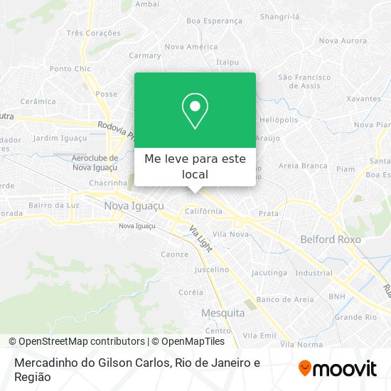 Mercadinho do Gilson Carlos mapa