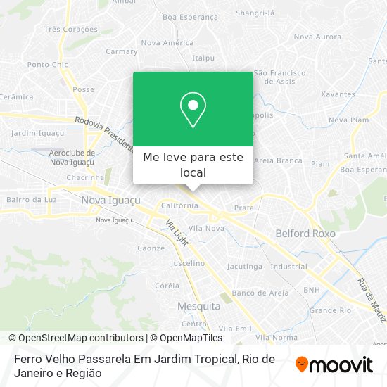Ferro Velho Passarela Em Jardim Tropical mapa