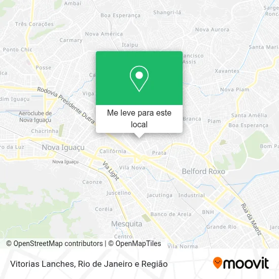 Vitorias Lanches mapa