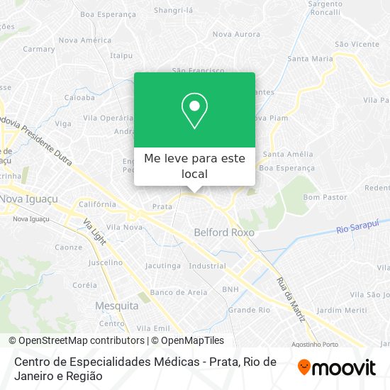 Centro de Especialidades Médicas - Prata mapa