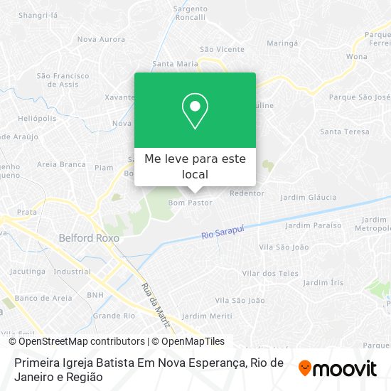 Primeira Igreja Batista Em Nova Esperança mapa