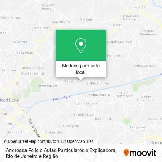 Andressa Felicio Aulas Particulares e Explicadora mapa