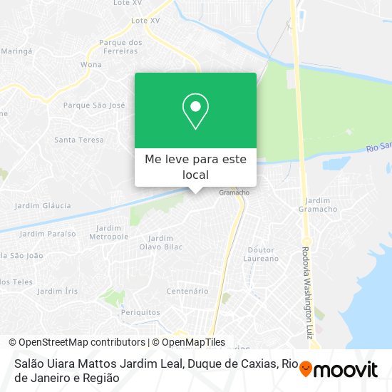 Salão Uiara Mattos Jardim Leal, Duque de Caxias mapa