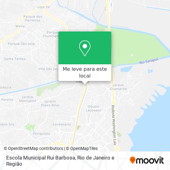 Escola Municipal Rui Barbosa mapa