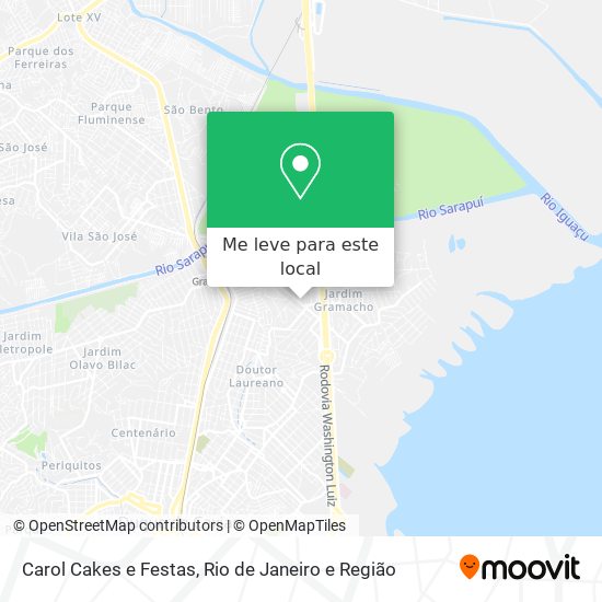 Carol Cakes e Festas mapa