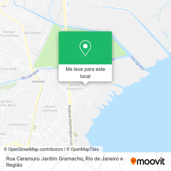 Rua Caramuru Jardim Gramacho mapa