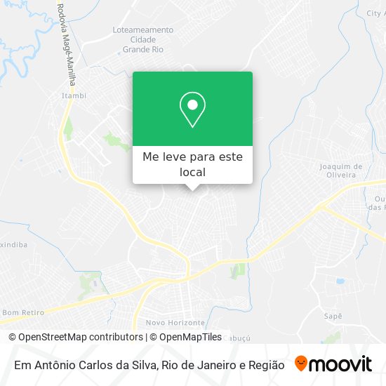 Em Antônio Carlos da Silva mapa