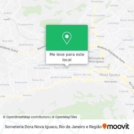 Sorveteria Dora Nova Iguacu mapa