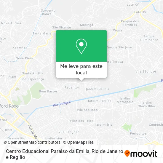 Centro Educacional Paraiso da Emilia mapa