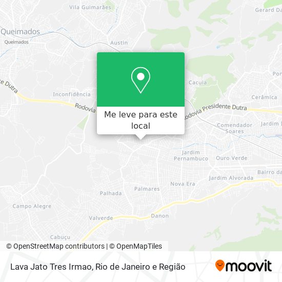 Lava Jato Tres Irmao mapa