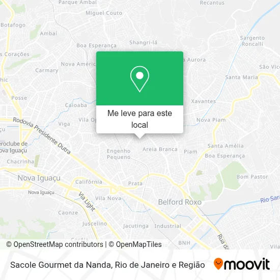 Sacole Gourmet da Nanda mapa