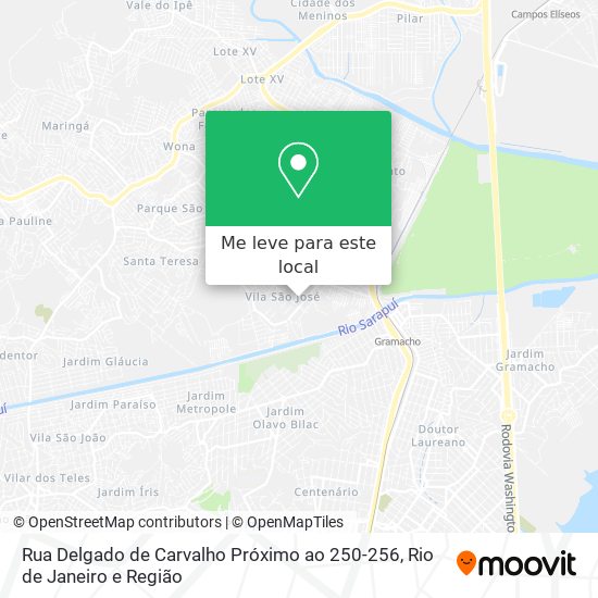 Rua Delgado de Carvalho Próximo ao 250-256 mapa