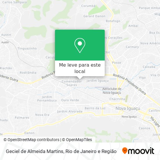 Geciel de Almeida Martins mapa
