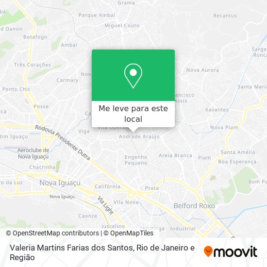 Valeria Martins Farias dos Santos mapa