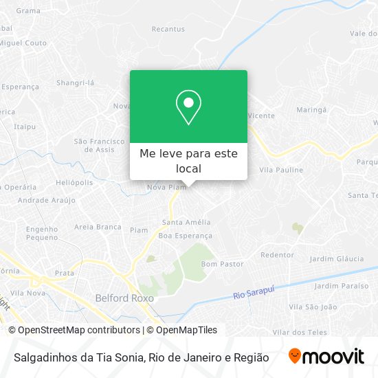 Salgadinhos da Tia Sonia mapa