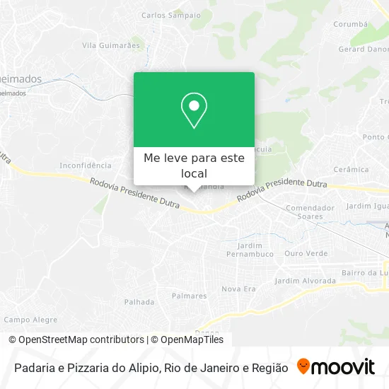 Padaria e Pizzaria do Alipio mapa